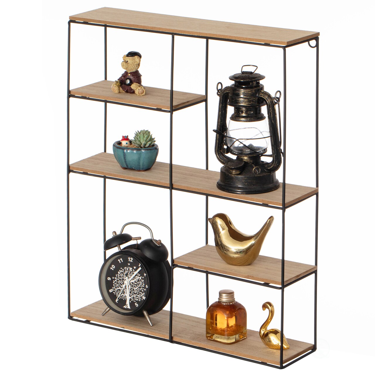 Vintiquewise Modern Decorative Wall Shelf - Stylish Multi-Functional Metal Display for Entryways, Bathrooms, Bedrooms, Living Rooms, and Offices